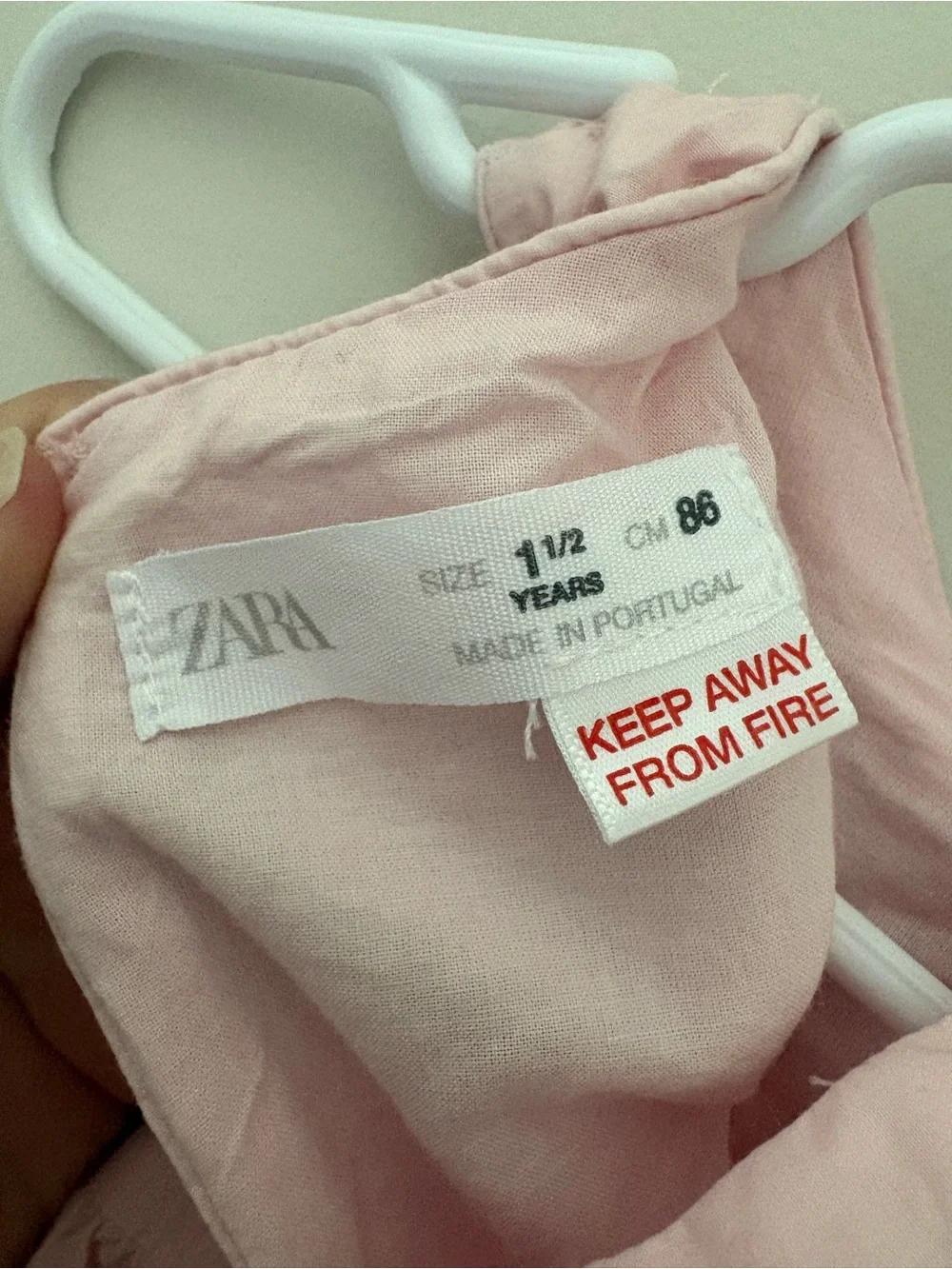 Zara Pink Dress with Contrasting Ties - Kids